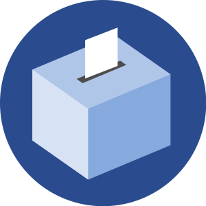 Logo urne et bulletin de vote