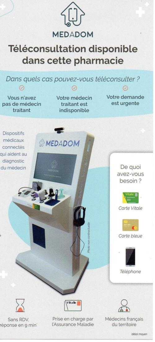 "borne de téléconsultation Medadom"